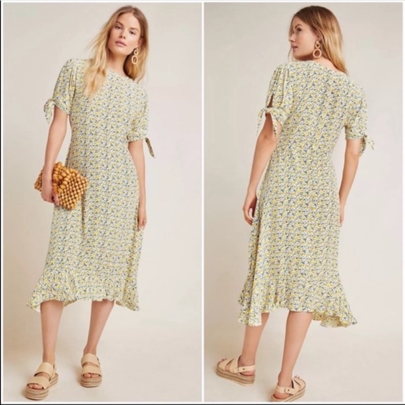 Faithfull the Brand Dresses & Skirts - Faithfull the Brand Emilia Short Tie Sleeve Floral Midi Dress in Luda Floral